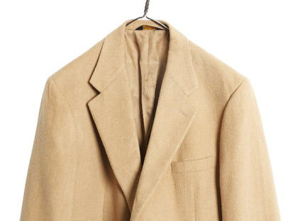 90s ブルックスブラザーズ テーラード ジャケット メンズ XL 程/ 古着 オールド ブレザー キャメル ヘアー トラッド シンプル 大きいサイズ