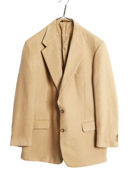 90s ブルックスブラザーズ テーラード ジャケット メンズ XL 程/ 古着 オールド ブレザー キャメル ヘアー トラッド シンプル 大きいサイズ