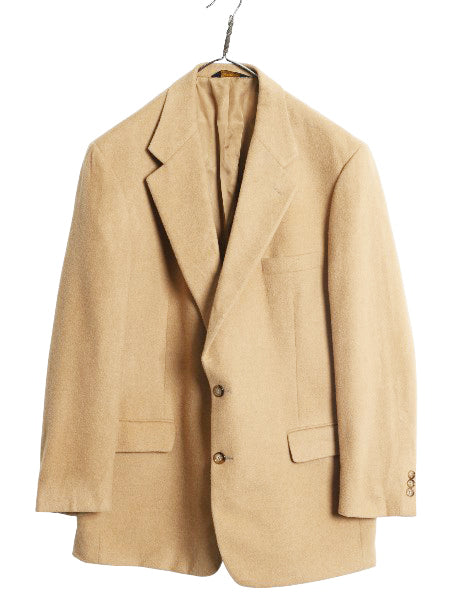 90s ブルックスブラザーズ テーラード ジャケット メンズ XL 程/ 古着 オールド ブレザー キャメル ヘアー トラッド シンプル 大きいサイズ