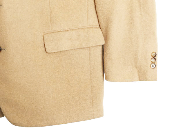 90s ブルックスブラザーズ テーラード ジャケット メンズ XL 程/ 古着 オールド ブレザー キャメル ヘアー トラッド シンプル 大きいサイズ