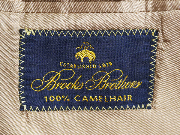 90s ブルックスブラザーズ テーラード ジャケット メンズ XL 程/ 古着 オールド ブレザー キャメル ヘアー トラッド シンプル 大きいサイズ