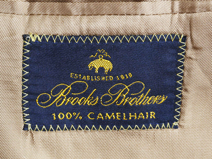 90s ブルックスブラザーズ テーラード ジャケット メンズ XL 程/ 古着 オールド ブレザー キャメル ヘアー トラッド シンプル 大きいサイズ