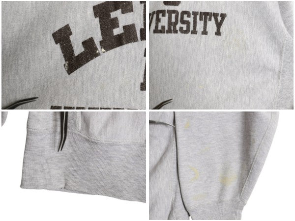 80s USA製 ★ チャンピオン リバースウィーブ 3段 カレッジ プリント スウェット メンズ XL ヴィンテージ トレーナー 裏起毛 大きいサイズ