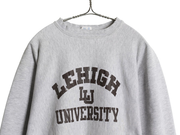 80s USA製 ★ チャンピオン リバースウィーブ 3段 カレッジ プリント スウェット メンズ XL ヴィンテージ トレーナー 裏起毛 大きいサイズ