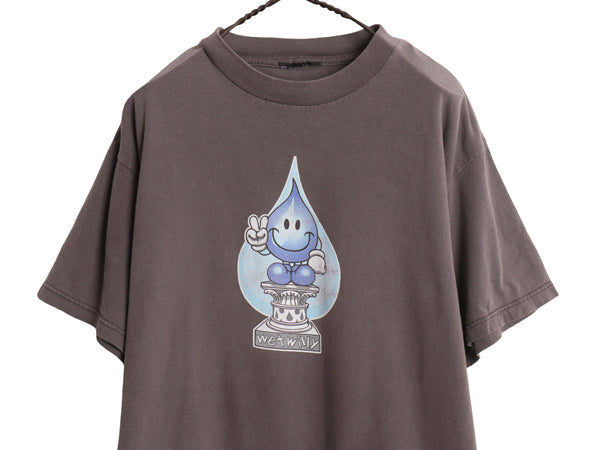 90s 00s ☆ ワールドインダストリーズ ウェットウィリーキャラクター プリント Tシャツ メンズ L 程/ オールド 当時物 スケート イラスト