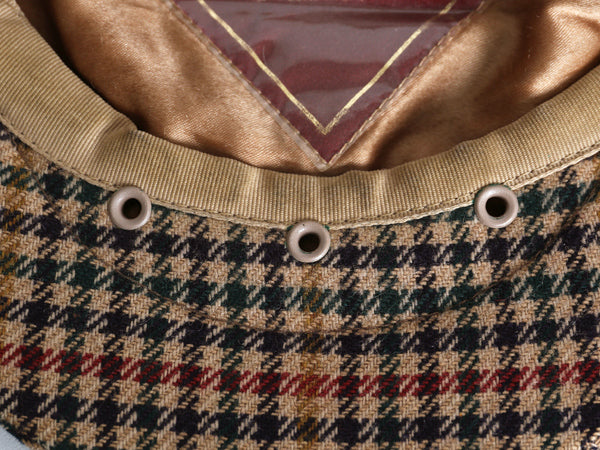 イギリス製 ハーバート ジョンソン ツイード ウール  ハンチング キャップ メンズ レディース 60cm 程 帽子 ガンクラブ チェック シンプル