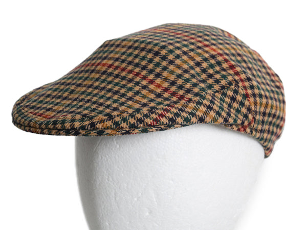 イギリス製 ハーバート ジョンソン ツイード ウール  ハンチング キャップ メンズ レディース 60cm 程 帽子 ガンクラブ チェック シンプル