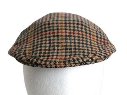 イギリス製 ハーバート ジョンソン ツイード ウール  ハンチング キャップ メンズ レディース 60cm 程 帽子 ガンクラブ チェック シンプル