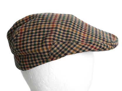 イギリス製 ハーバート ジョンソン ツイード ウール  ハンチング キャップ メンズ レディース 60cm 程 帽子 ガンクラブ チェック シンプル