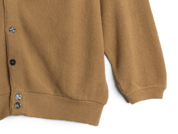 70s ラコステ アクリル ニット カーディガン メンズ レディース XL 古着 ヴィンテージ 羽織り 前開き セーター ワンポイント 大きいサイズ 