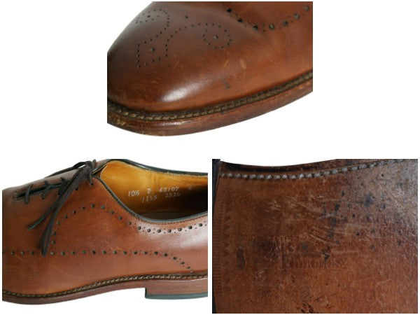 USA製 ★ アレンエドモンズ ホールカット シューズ 10 1/2 メンズ 28.5cm 程 Fairfax 本革 レザー 革靴 フルブローグ メダリオン 内羽根 茶