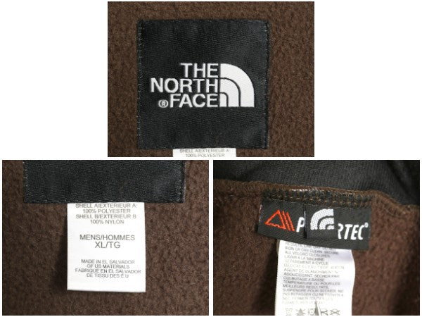 ノースフェイス デナリ ジャケット メンズ XL アウトドア フリース ナイロン ジャンパー フルジップ ブルゾン 大きいサイズ ツートン 黒 茶