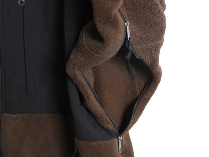 ノースフェイス デナリ ジャケット メンズ XL アウトドア フリース ナイロン ジャンパー フルジップ ブルゾン 大きいサイズ ツートン 黒 茶