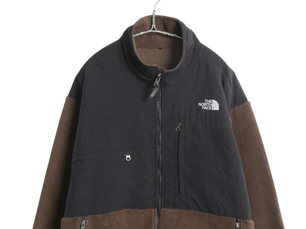 ノースフェイス デナリ ジャケット メンズ XL アウトドア フリース ナイロン ジャンパー フルジップ ブルゾン 大きいサイズ ツートン 黒 茶