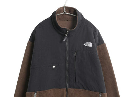 ノースフェイス デナリ ジャケット メンズ XL アウトドア フリース ナイロン ジャンパー フルジップ ブルゾン 大きいサイズ ツートン 黒 茶