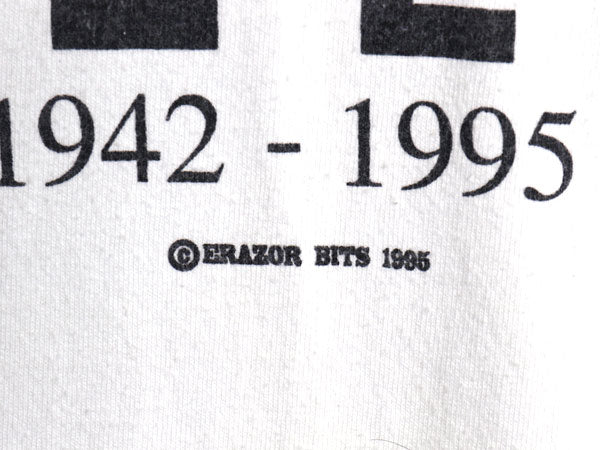 90s USA製 ★ グレイトフルデッド ジェリー ガルシア 追悼 プリント Tシャツ メンズ XL オールド 企業 パロディ イラスト ロック バンド 白