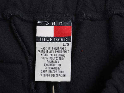 00s トミーヒルフィガー ポケット付き フリース パンツ メンズ L / 古着 オールド ヘビーウェイト ストレート イージーパンツ ゆったり 紺 