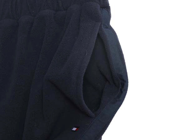 00s トミーヒルフィガー ポケット付き フリース パンツ メンズ L / 古着 オールド ヘビーウェイト ストレート イージーパンツ ゆったり 紺 