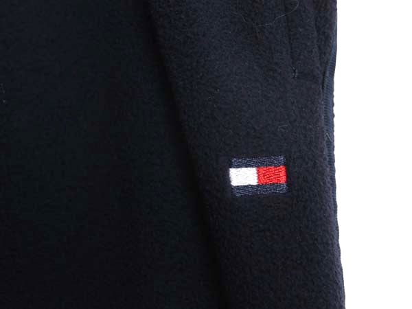 00s トミーヒルフィガー ポケット付き フリース パンツ メンズ L / 古着 オールド ヘビーウェイト ストレート イージーパンツ ゆったり 紺 