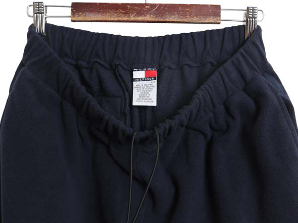 00s トミーヒルフィガー ポケット付き フリース パンツ メンズ L / 古着 オールド ヘビーウェイト ストレート イージーパンツ ゆったり 紺 