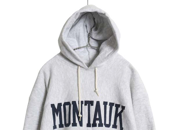 90s USA製 プリント スウェット フード パーカー メンズ XL / オールド リバース タイプ トレーナー プルオーバー 裏起毛 大きいサイズ 灰