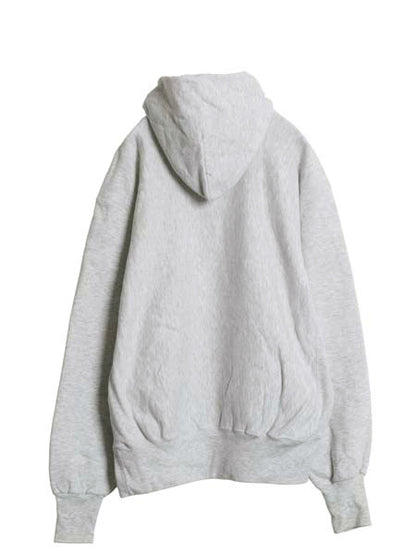 90s USA製 プリント スウェット フード パーカー メンズ XL / オールド リバース タイプ トレーナー プルオーバー 裏起毛 大きいサイズ 灰