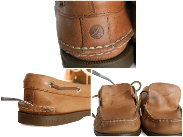 スペリー トップサイダー モカシン デッキシューズ 9W メンズ 27cm / 革靴 本革 レザー シューズ スリップオン オーセンティック ブラウン