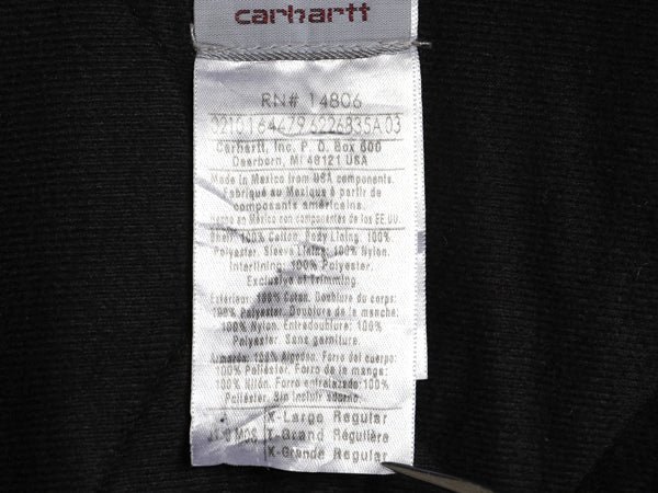 US企画 カーハート アクティブ ジャケット メンズ XL ワーク ダック フード パーカー 中綿 キルティング ライナー ブルゾン モス グリーン