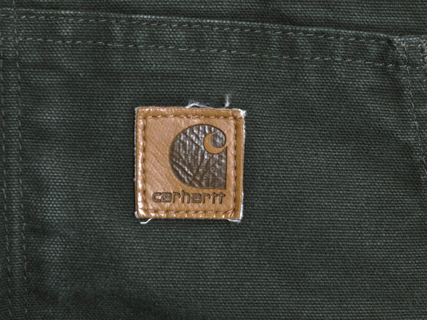 US企画 カーハート アクティブ ジャケット メンズ XL ワーク ダック フード パーカー 中綿 キルティング ライナー ブルゾン モス グリーン