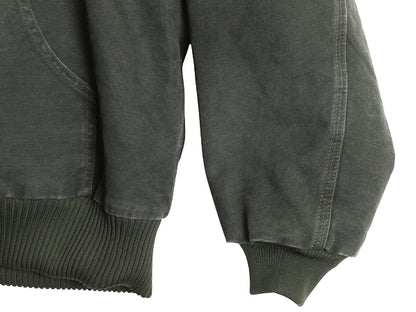 US企画 カーハート アクティブ ジャケット メンズ XL ワーク ダック フード パーカー 中綿 キルティング ライナー ブルゾン モス グリーン