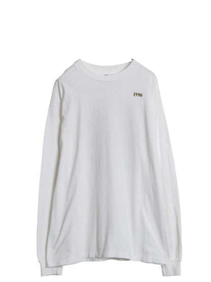 90s USA製 両面 プリント 長袖 Tシャツ メンズ XL オールド ロンT ロングTシャツ イラスト ヘビーウェイト シングルステッチ 大きいサイズ