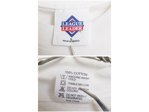 90s ブルズ イラスト プリント ノースリーブ Tシャツ メンズ L / オールド NBA オフィシャル バスケ タンクトップ コットン カットソー 白