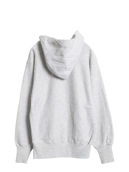 90s USA製 カレッジ ワッペン スウェット フード パーカー メンズ M オールド トレーナー 裏起毛 ヘビーウェイト リバース タイプ 雰囲気系