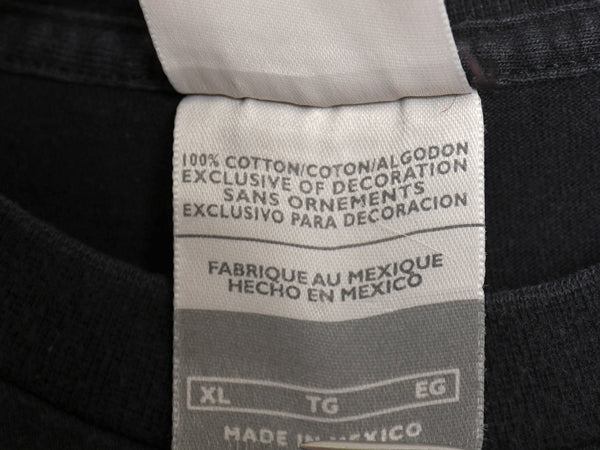 00s ナイキ スモール スモール スウッシュ 刺繍 半袖Tシャツ メンズ XL / オールド ヘビーウェイト コットン ワンポイント 大きいサイズ 黒