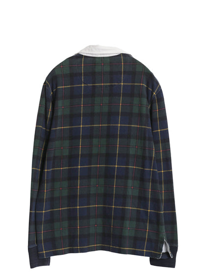 ビッグポニー ポロ ラルフローレン チェック 長袖 ラガーシャツ メンズ M / 古着 ラグビー 長袖シャツ ポロシャツ カットソー マルチカラー