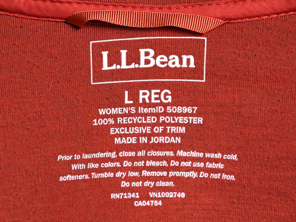 エルエルビーン マウンテン パイル フリース コート レディース L 古着 アウトドア ボア フード パーカー ジャケット フルジップ ロング 紺