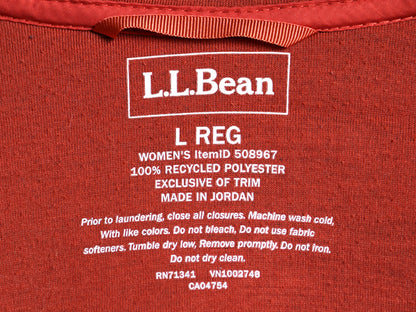 エルエルビーン マウンテン パイル フリース コート レディース L 古着 アウトドア ボア フード パーカー ジャケット フルジップ ロング 紺