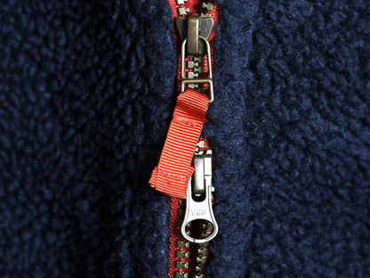 エルエルビーン マウンテン パイル フリース コート レディース L 古着 アウトドア ボア フード パーカー ジャケット フルジップ ロング 紺