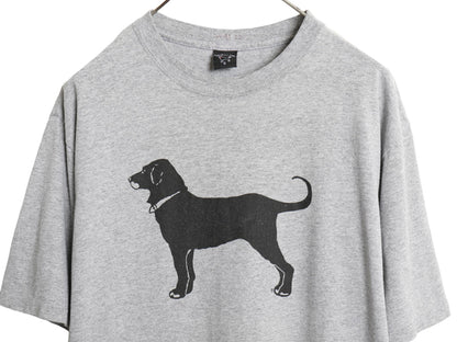 00s USA製 The Black Dog ドッグ イラスト プリント Tシャツ メンズ レディース S オールド アニマル キャラクター グラフィック シンプル