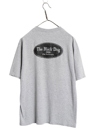 00s USA製 The Black Dog ドッグ イラスト プリント Tシャツ メンズ レディース S オールド アニマル キャラクター グラフィック シンプル
