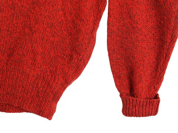 80s USA製 エルエルビーン ショールカラー ニット セーター メンズ XL 古着 ヴィンテージ ウール ナイロン  無地 大きいサイズ テラコッタ