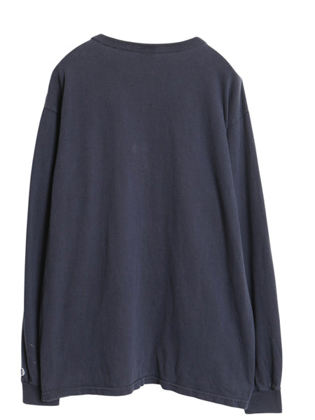 00s USA製 チャンピオン 3段 カレッジ プリント 長袖 Tシャツ メンズ L / オールド ヘビーウェイト コットン ロンT ロングスリーブ 目付き