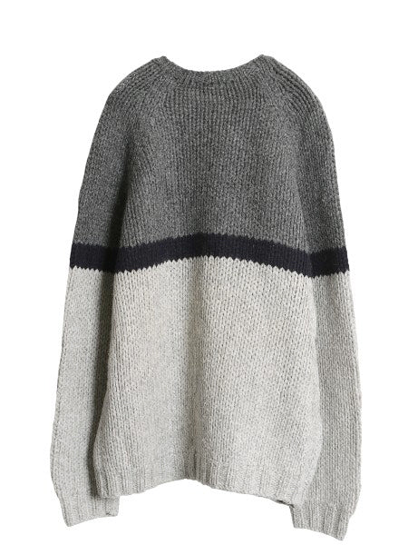 00s ジェイクルー ボーダー ニット セーター メンズ XL / オールド ウール 手編み ハンドメイド 大きいサイズ ローゲージ シンプル 旧タグ