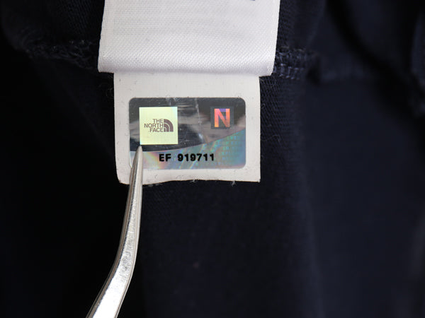 ノースフェイス ロゴ プリント 長袖 Tシャツ メンズ L アウトドア ロンT ロングスリーブ カットソー インナー ストレッチ ワンポイント 紺