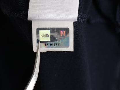 ノースフェイス ロゴ プリント 長袖 Tシャツ メンズ L アウトドア ロンT ロングスリーブ カットソー インナー ストレッチ ワンポイント 紺