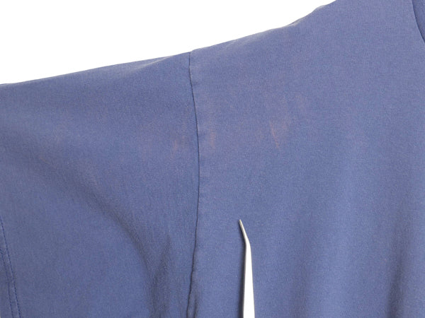 00s ナイキ ロゴ 刺繍 半袖 Tシャツ メンズ M / オールド ワンポイント ヘビーウェイト コットン カットソー シンプル クルーネック ブルー