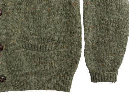 80s エルエルビーン ショールカラー ニット カーディガン メンズ L / ヴィンテージ アウトドア ウール セーター 前開き 無地 ポケット付き