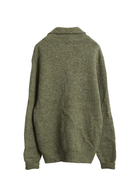 80s エルエルビーン ショールカラー ニット カーディガン メンズ L / ヴィンテージ アウトドア ウール セーター 前開き 無地 ポケット付き