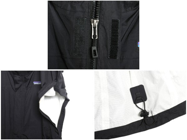 パタゴニア トレントシェル ナイロン パーカー ジャケット レディース S 12年製 マウンテンパーカー ジャンパー ハイネック パッカブル 黒