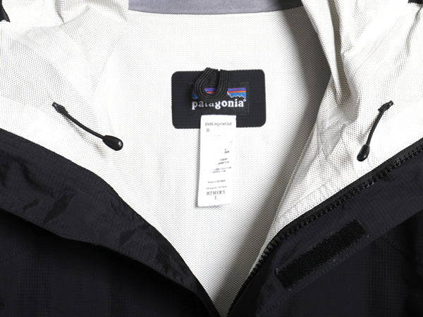 パタゴニア トレントシェル ナイロン パーカー ジャケット レディース S 12年製 マウンテンパーカー ジャンパー ハイネック パッカブル 黒